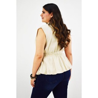 Foto 3 | Foto 3 | Chaleco De Lino Roman Fashion /tallas Extras, 2321 (beige) Beige