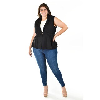 Foto 5 | Foto 5 | Chaleco De Lino Roman Fashion /tallas Extras, 2321 (negro) Negro