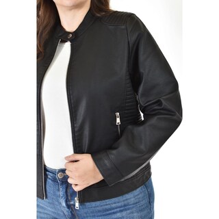 Foto 4 | Foto 4 | Chamarra De Piel Sintetica Roman Fashion /tallas Extras, 6859 (negro) Negro