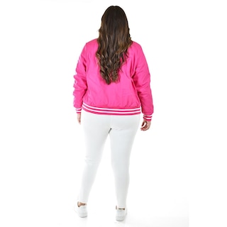 Foto 4 | Foto 4 | Chamarra Universitaria Roman Fashion /tallas Extras, 7094 (rosa) Rosa