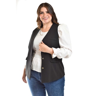 Foto 1 | Foto 1 | Chaleco De Vestir Roman Fashion /tallas Extras, 2430 (negro) Negro