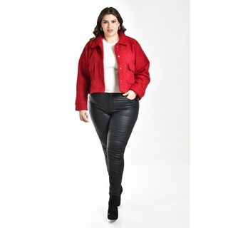Foto 6 | Foto 6 | Chaqueta Teddy Roman Fashion /tallas Extras, 121 (rojo) Rojo