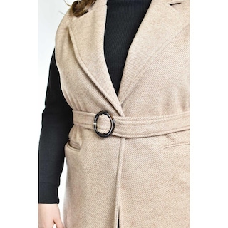 Foto 4 | Foto 4 | Chaleco Largo Con Textura Roman Fashion /tallas Extras, 2056 (cafe) Cafe