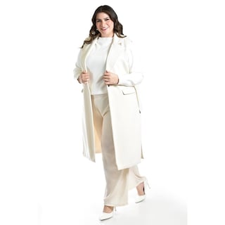 Foto 6 | Foto 6 | Chaleco Largo Con Textura Roman Fashion /tallas Extras, 2056 (hueso) Beige