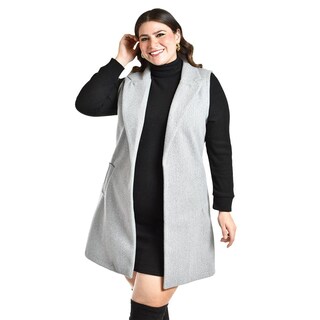 Foto 1 | Foto 1 | Chaleco Con Solapa Roman Fashion /talla Extras, 2953 (gris) Gris