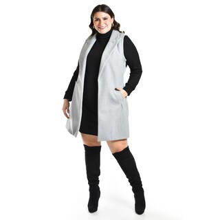 Foto 5 | Foto 5 | Chaleco Con Solapa Roman Fashion /talla Extras, 2953 (gris) Gris