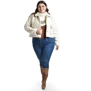 Foto 4 | Foto 4 | Chaqueta Teddy Roman Fashion /tallas Extras, 121 (blanco) Blanco