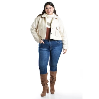 Foto 5 | Foto 5 | Chaqueta Teddy Roman Fashion /tallas Extras, 121 (blanco) Blanco