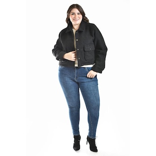 Foto 4 | Foto 4 | Chaqueta Teddy Roman Fashion /tallas Extras, 121 (negro) Negro
