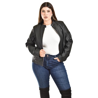 Foto 6 | Foto 6 | Chamarra Biker Roman Fashion Negro