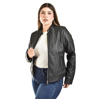 Foto 5 | Foto 5 | Chamarra Biker Roman Fashion Negro