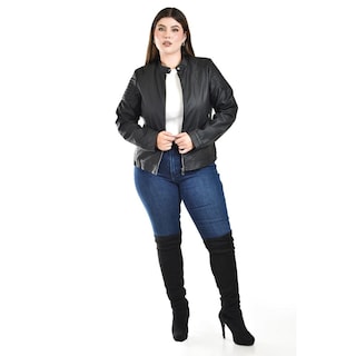 Foto 7 | Foto 7 | Chamarra Biker Roman Fashion Negro
