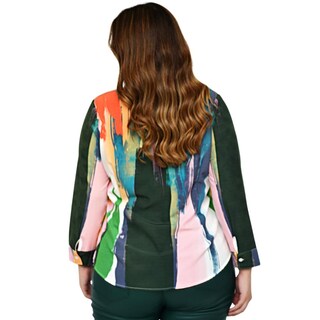Foto 3 | Foto 3 | Camisa Roman Fashion S-MZ-2027-BLANCO-ALL Multicolor Tallas Extras
