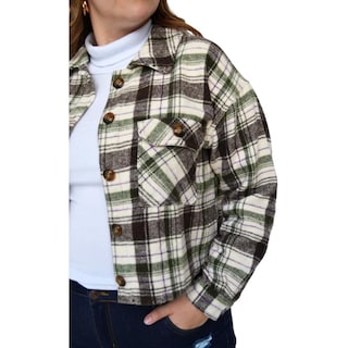 Foto 5 | Foto 5 | Sobrecamisa De Lana Roman Fashion-tallas Extras 2071 color Verde