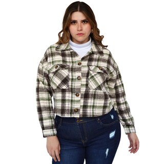 Foto 4 | Foto 4 | Sobrecamisa De Lana Roman Fashion-tallas Extras 2071 color Verde