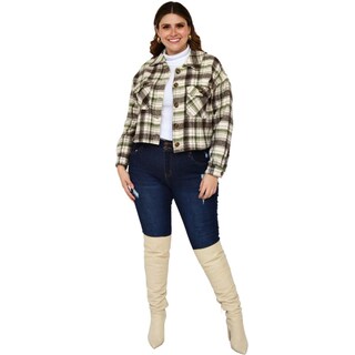 Foto 6 | Foto 6 | Sobrecamisa De Lana Roman Fashion-tallas Extras 2071 color Verde