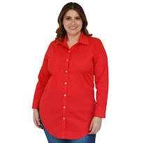 Camisa Entallada Roman Fashion Tallas Extras 9512 color Rojo