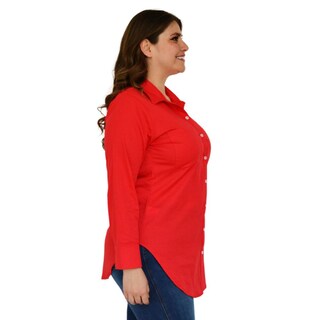 Foto 2 | Foto 2 | Camisa Entallada Roman Fashion Tallas Extras 9512 color Rojo