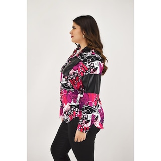 Foto 2 | Foto 2 | Camisa Sublimada Roman Fashion Fucsia para Mujer