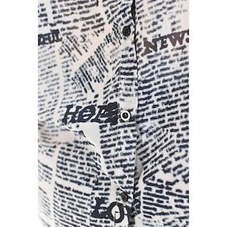 Foto 4 | Foto 4 | Camisa De Chifon Roman Fashion /tallas Extras, 019 (estampado Letras) Gris