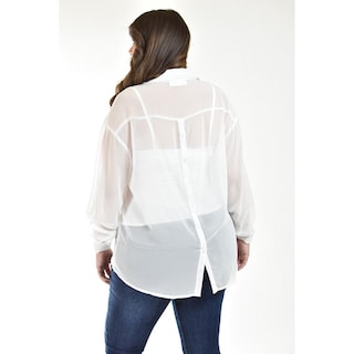 Foto 3 | Foto 3 | Camisa De Chifon Roman Fashion /tallas Extras, 019 (blanco) Blanco