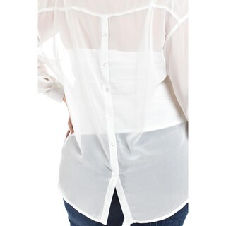 Foto 4 | Foto 4 | Camisa De Chifon Roman Fashion /tallas Extras, 019 (blanco) Blanco
