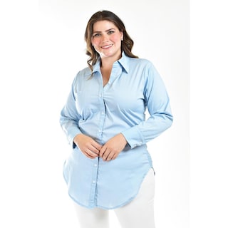 Foto 1 | Foto 1 | Camisa Entallada Roman Fashion /tallas Extras, 9512 (azul Claro) Azul Cielo