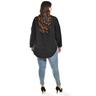 Foto 3 | Foto 3 | Camisa Con Boton De Perla Roman Fashion /tallas Extras, 5103 (negro) Negro