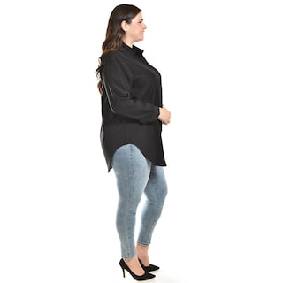 Foto 2 | Foto 2 | Camisa Con Boton De Perla Roman Fashion /tallas Extras, 5103 (negro) Negro