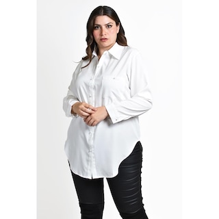 Foto 1 | Foto 1 | Camisa Con Boton De Perla Roman Fashion /tallas Extras, 5103 (blanco) Blanco