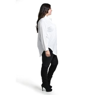 Foto 2 | Foto 2 | Camisa Con Boton De Perla Roman Fashion /tallas Extras, 5103 (blanco) Blanco