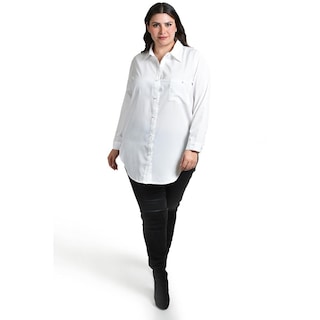 Foto 5 | Foto 5 | Camisa Con Boton De Perla Roman Fashion /tallas Extras, 5103 (blanco) Blanco