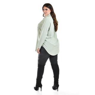 Foto 2 | Foto 2 | Camisa Con Boton De Perla Roman Fashion /tallas Extras, 5103 (pistache) Verde Claro