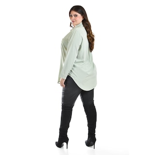 Foto 2 | Foto 2 | Camisa Con Boton De Perla Roman Fashion /tallas Extras, 5103 (pistache) Verde Claro