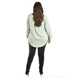 Foto 3 | Foto 3 | Camisa Con Boton De Perla Roman Fashion /tallas Extras, 5103 (pistache) Verde Claro