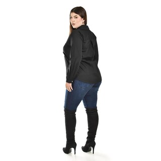 Foto 4 | Foto 4 | Blusa de Algodon Roman Fashion Negra para Mujer