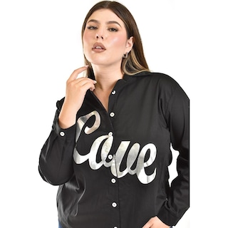 Foto 5 | Foto 5 | Blusa de Algodon Roman Fashion Negra para Mujer