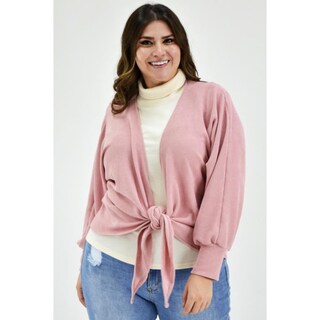 Foto 1 | Foto 1 | Cárdigan con Nudo Roman Fashion Tallas Extras 1847 Rosa