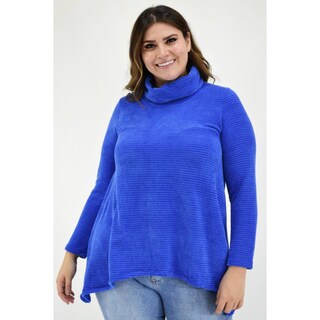 Foto 1 | Foto 1 | Sueter Tejido Roman Fashion Tallas Extras Azul