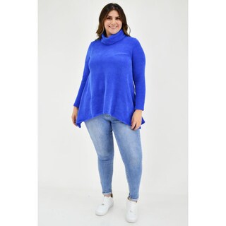 Foto 5 | Foto 5 | Sueter Tejido Roman Fashion Tallas Extras Azul