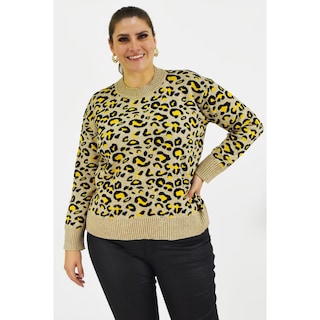 Foto 5 | Foto 5 | Sueter Animal Print Roman Fashion /tallas Extras, 3023 (arena Animal Print) Beige