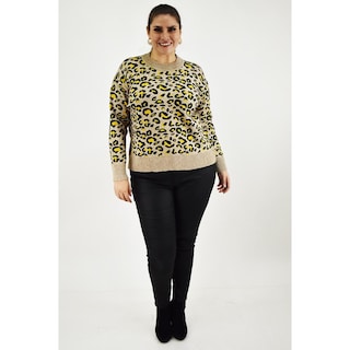 Foto 6 | Foto 6 | Sueter Animal Print Roman Fashion /tallas Extras, 3023 (arena Animal Print) Beige