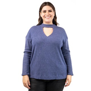 Foto 1 | Foto 1 | Sueter De Cuello Con Abertura Roman Fashion /talla Extras, 0383 (azul Marino) Azul Marino