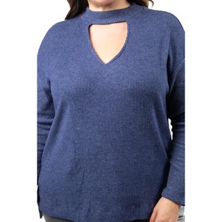Foto 4 | Foto 4 | Sueter De Cuello Con Abertura Roman Fashion /talla Extras, 0383 (azul Marino) Azul Marino