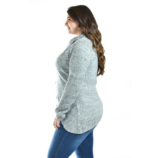 Foto 2 | Foto 2 | Sueter Envolvente Roman Fashion / Tallas Extras, 100 (gris)) Gris