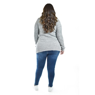 Foto 3 | Foto 3 | Sueter Envolvente Roman Fashion / Tallas Extras, 100 (gris)) Gris