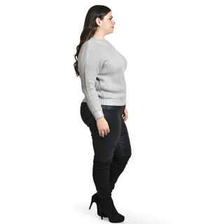 Foto 2 | Foto 2 | Sueter Efecto Metalico Roman Fashion /tallas Extras, 4007 (plateado) Plateado