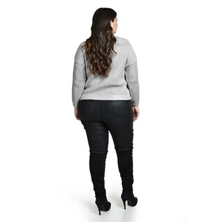 Foto 3 | Foto 3 | Sueter Efecto Metalico Roman Fashion /tallas Extras, 4007 (plateado) Plateado