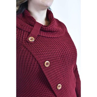 Foto 4 | Foto 4 | Sueter Envolvente Roman Fashion / Tallas Extras, 100 (vino) Vino