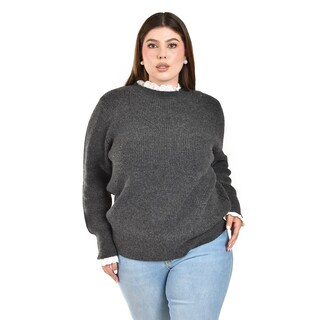 Foto 1 | Foto 1 | Sueter Gris Roman Fashion para Mujer